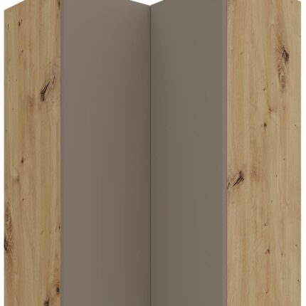 Κρεμαστό ντουλάπι γωνιακό Arianna 60x60 GN 90 2F-Γκρέζ