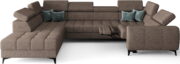 Γωνιακός καναπές Calyra Max I Relax-Καφέ-Αριστερή
