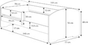 Παιδικό Κρεβάτι Belossi I-Λευκό-140 x 70-Με προστατευτικό - Image 2