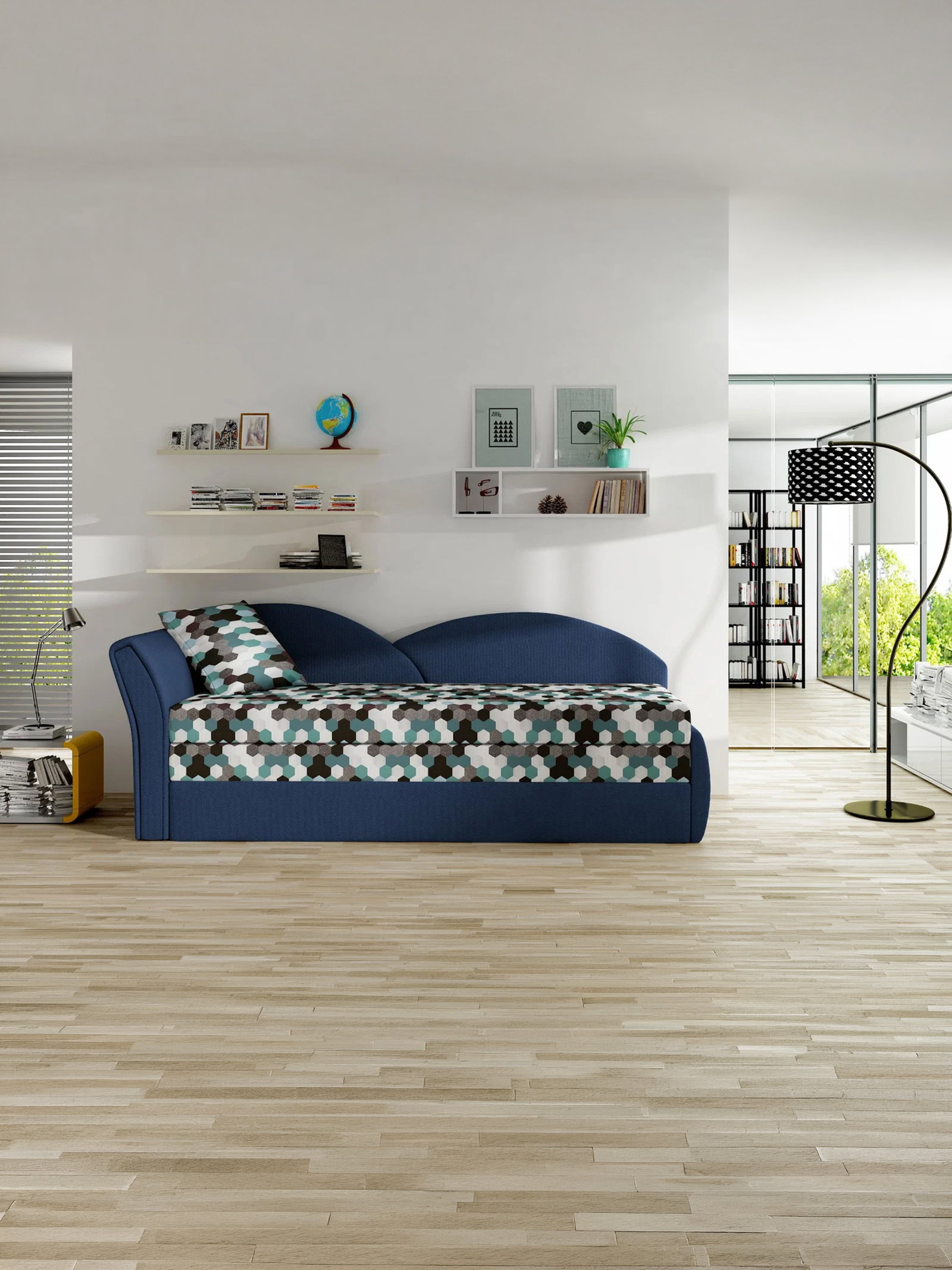 xyh23qa95d9r9vq450xryfjmjsy1 Καναπές - κρεβάτι Popcorn-Αριστερή-Mple - Patchwork - Image 1