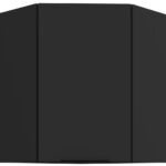 Κρεμαστό ντουλάπι γωνιακό Arianna 60x60 GN 72 1F-Μαύρο