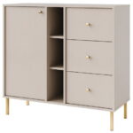 Μπουφές Siera 1F 3S Shelf-Μπεζ