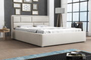 Επενδυμένο κρεβάτι Deco-140 x 200-Ekrou - Image 2