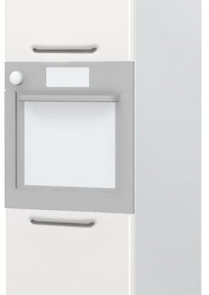 Επιδαπέδιο ντουλάπι φούρνου ψηλό Modena K21-60-2KR-Λευκό γυαλιστερό - Γκρι Ανοιχτό