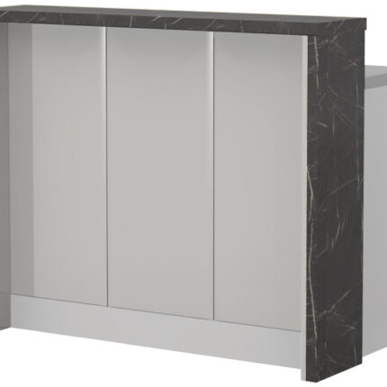 Πάγκος νησίδας Modena-Μήκος: 120 εκ.-Γκρι ανοιχτό-Black Stone