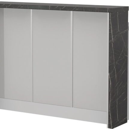 Πάγκος νησίδας Modena-Μήκος: 135 εκ.-Γκρι ανοιχτό-Black Stone