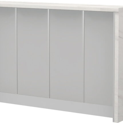 Πάγκος νησίδας Modena-Μήκος: 160 εκ.-Γκρι ανοιχτό-White Marble
