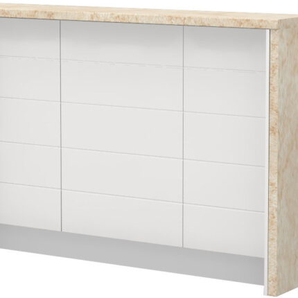 Πάγκος νησίδας Hudson-Μήκος: 150 εκ.-Λευκό-Latino Marble