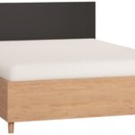 Κρεβάτι Simple-140 x 200-Φυσικό - Μαύρο