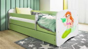 Παιδικό Κρεβάτι Babydreams Cartoon-Prasino-180 x 80-Mermaid - Image 2
