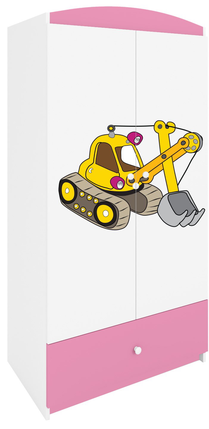 image_845287_szafa-babydreams-koparka-roz_2__1 Ντουλάπα Babydreams Cartoon-Roz-Digger - Image 1