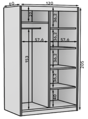 Ντουλάπα Reflecta 120 συρόμενη-Artisan - Image 3
