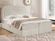 Επενδυμένο κρεβάτι Bonito-Beige-140 x 200 - Image 2