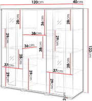 Βιτρίνα Caro HB 120-Mauro - Image 3