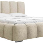 Επενδυμένο κρεβάτι Wizko-Beige-160 x 200
