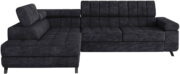 Γωνιακός καναπές Nord-Μαύρο-Αριστερή