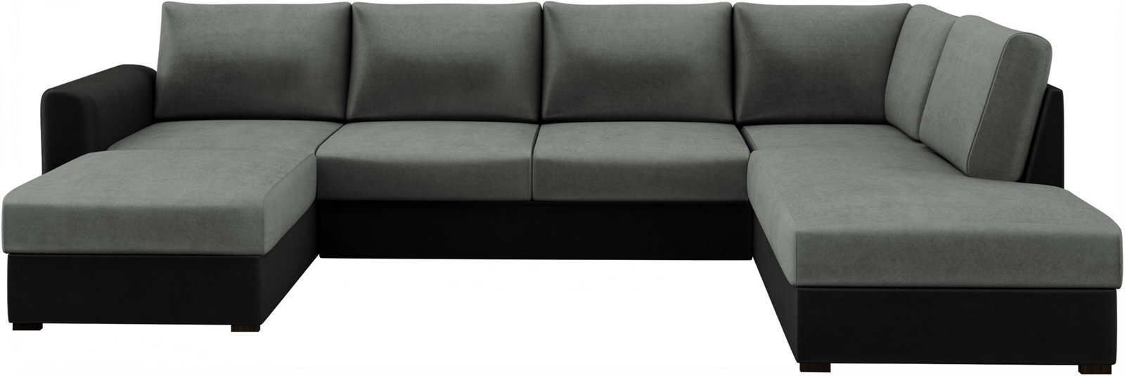 o3zf1hev77j9x6nagsk53m0hijtc Γωνιακός καναπές Wilma-Γκρι - Μαύρο-Δεξιά - Image 1
