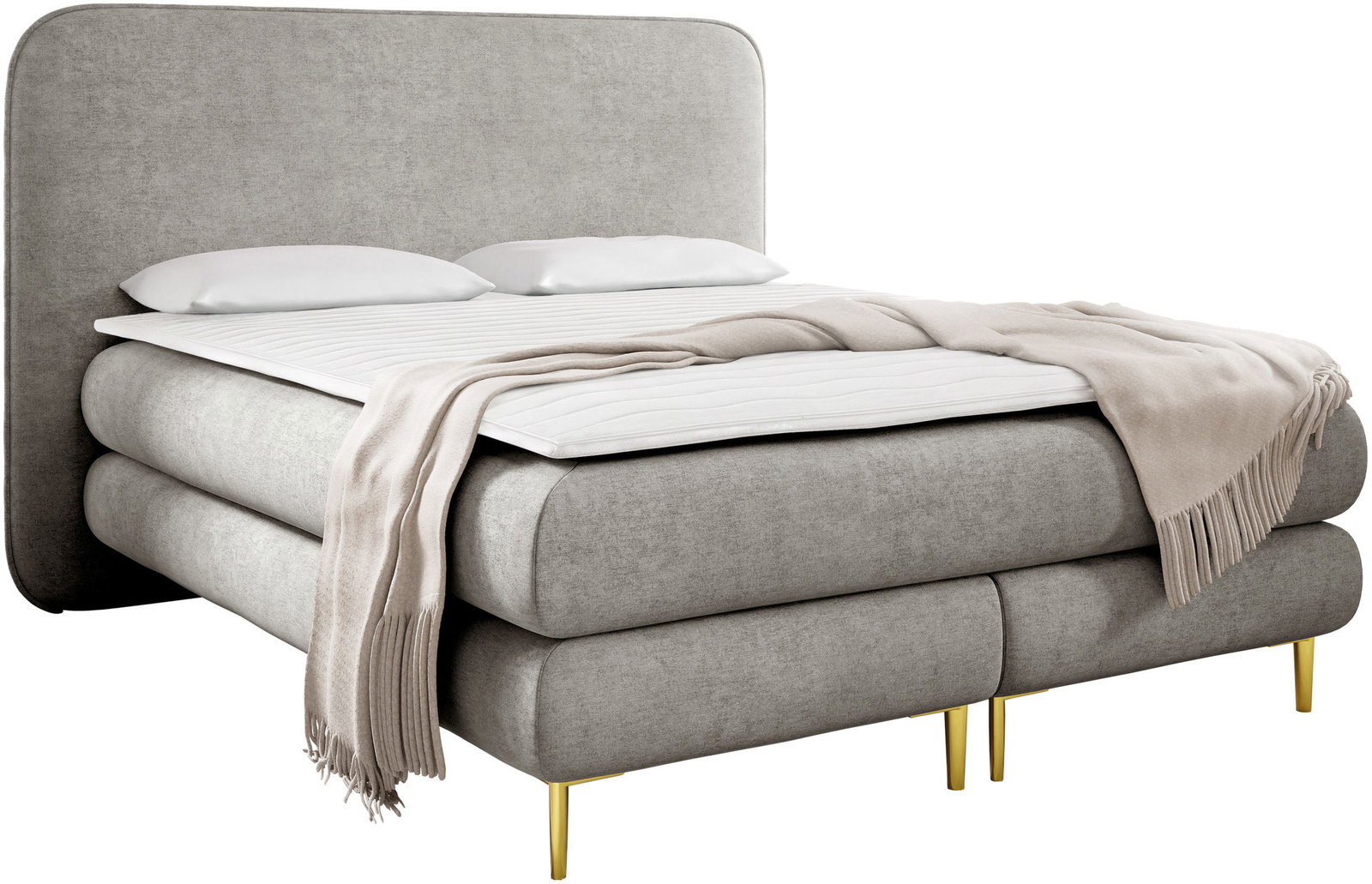 r8wcyj6f8om74b24ds3er2juedwc Επενδυμένο Κρεβάτι Amaretto-Γκρι-140 x 200 - Image 1