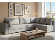 Γωνιακός καναπές Trendy-Αριστερή-265φ 165β εκ.-Γκρι Anoixto - Image 2