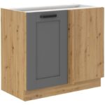 Επιδαπέδιο ντουλάπι Nelor 105 ND 1F BB-Γκρι σπέσιαλ - Φυσικό