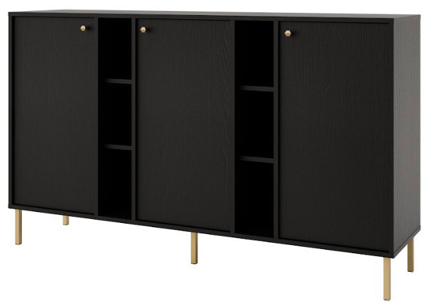 xzunx7xtzu7vvt5c5130nheqm39a Μπουφές Siera 3F Shelf-Μαύρο - Image 1