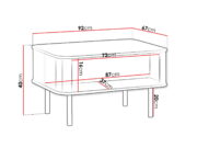 Τραπεζάκι Σαλονιού Novado-Λευκό - Image 3