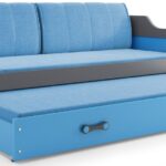 Καναπές - κρεβάτι David-Γραφίτης-Μπλε-200 x 90