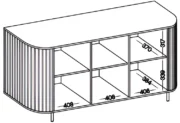 Μπουφές Ovelia 3D-Καρυδί - Καφέ - Image 6
