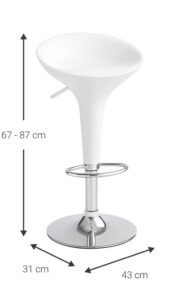 Σκαμπό μπαρ Elaina-Leuko (2 ΤΕΜ.) - Image 5
